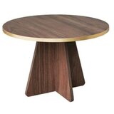 Hanah home Mushroom - Gold, Walnut Coffee Table+Walnut Coffee Table Set VIZUELNO OŠTEĆENJE u