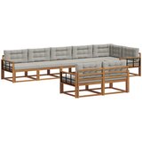  Set vanjskih sofa 8 kom. Prirodna i svjetlosiva | shoptok.hr