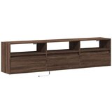 vidaXL Stenska TV omarica z LED lučkami rjavi hrast 180x31x45 cm | Shoptok.si