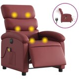  The Living Store Električni masažni naslanjač vinsko rdeče umetno usnje - Električni Masažni Stol, (21447299) | Shoptok.si