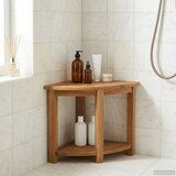  Stolić za kupatilo Prirodna 45 x 45 x 46 cm Čvrsto teak drvo | shoptok.hr