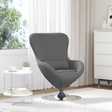 vidaXL Jajčast stol Temno siva blago | Shoptok.si