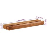 vidaXL Stenske police 2 kosa 80x17x8 cm masivni les akacija | Shoptok.si