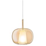  Ondaluce - Visilica na sajli THELMA 1xE27/15W/230V prečnik 25 cm zlatna/zadimljeno bež | Eponuda.com