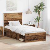  Krevetna konstrukcija Staro drvo 90 x 190 cm Čvrsto borovo drvo | shoptok.hr