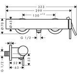 Hansgrohe 73622670 tecturis s stenska armatura za tuš črna | Shoptok.si