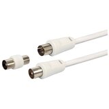 Gbc antenski kabel + 9.5mm m/m adapter, high-quality, bijeli, 1.5m | shoptok.hr