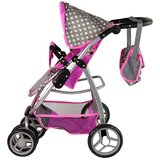  Voziček za punčke 2-v-1 Nosilka Stars - siva | Shoptok.si
