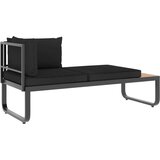 vidaXL Vrtna kotna sedežna garnitura 4-delna z blazinami aluminij WPC | Shoptok.si