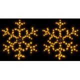  Figura božićne pahulje LED 2 kom topla bijela 59 x 59 cm | shoptok.hr