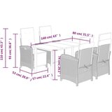 VidaXL 5-dijelni vrtni blagovaonski set sivi od poliratana VidaXL 5-dijelni vrtni blagovaonski set sivi od poliratana Slike