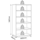 MID.YOU Regal Za Čevlje Salia, Antracit, Barva Hrasta | Shoptok.si