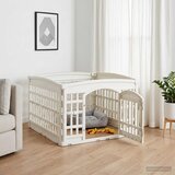  Igraonica za pse s 4 panela Bijela 91 x 91 x 58 cm Plastika | shoptok.hr
