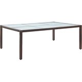  Vrtni blagovaonski stol smeđi 200 x 150 x 74 cm od poliratana | shoptok.hr