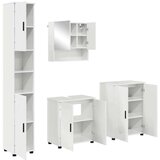 vidaXL Komplet pohištva za kopalnico 4 pcs Bela z visokim sijajem | Shoptok.si