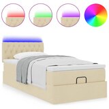  Otomanski okvir kreveta s madraca krem 90x190cm od tkanine | shoptok.hr