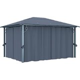  Sjenica sa zastorom 400 x 300 cm antracit aluminijum | shoptok.hr