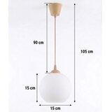 Brilagi LED luster na sajli RETRO GLASS 1xE27/60W/230V Ø 15 cm bež/bela | Eponuda.com