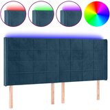  LED uzglavlje tamnoplavo 163x16x118/128 cm baršunasto | shoptok.hr