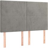  Za krevet s uzglavljem svjetlosivi 140x200 cm baršunasti | shoptok.hr