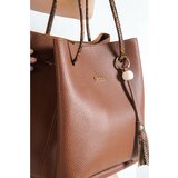Capone Outfitters Shoulder Bag - Brown - Plain cene