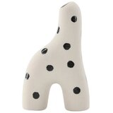 Venture Home vaza Aya 5 × 16 × 10 cm, bijela s crnim točkicama | shoptok.hr