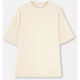 Dagi Ecru Short Sleeve Oversize T-Shirt