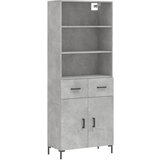 Maison Chic Visoka Komoda - Predalnik betonsko siva 69,5x34x180 cm inženirski les, (21719088) | Shoptok.si