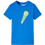 vidaXL Otroška majica s kratkimi rokavi živo modra 126 | Shoptok.si