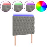  LED uzglavlje svjetlosivo 90x7x118/128 cm baršunasto | shoptok.hr