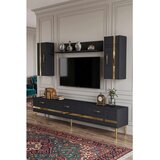 Hanah home TV komoda Ilay, antracit / zlatna | Eponuda.com
