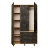 Woody Fashion Ormar Debeli 120x187x52cm Hrast-Tamno siva | Eponuda.ba