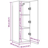 TV ormarić Artisan hrast 30,5x30x90 cm izrađeno drvo | shoptok.hr
