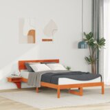  Konstrukcija postelje z vzglavjem Voskast rjav 120 x 200 cm, (5000126692) | Shoptok.si