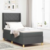  Krevet s opruga kutije s LED trakama Siva 90 x 200 cm tkanina | shoptok.hr