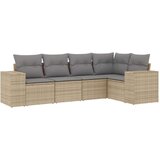  5-dijelni vrtni set sofa s jastucima bež od poliratana | shoptok.hr