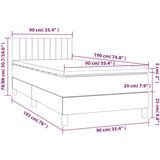 Box spring postelja z vzmetnico LED temno rjava 90x190 cm blago, (20789414) | Shoptok.si