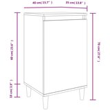  Nočna omarica rjavi hrast 40x35x70 cm inženirski les, (20733955) | Shoptok.si