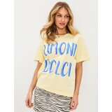 Sinsay Pamučna majica s natpisom Limoni Dolci | shoptok.hr