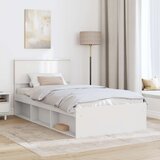  Krevetna konstrukcija Bijelo 100 x 200 cm Čvrsto borovo drvo | shoptok.hr