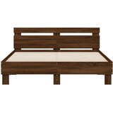  Okvir kreveta s uzglavljem LED smeđa boja hrasta 150 x 200 cm | Eponuda.com