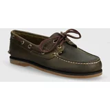 Timberland Kožne cipele Classic Boat za muškarce, boja: zelena, TB0A4187ET41