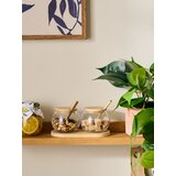 Sinsay Set staklenih posuda na bambusovoj podlozi | shoptok.hr