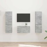 3 Komplet TV omaric 5 pcs Betonsko siva Konstruiran les, (5000132790) | Shoptok.si
