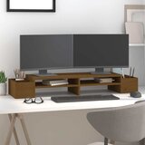  Stalak za monitor boja meda 100x27,5x15 cm od masivne borovine | shoptok.hr