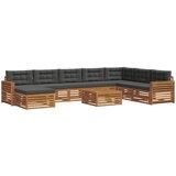  Set vanjskih sofa 9 kom. Prirodna i antracit | shoptok.hr