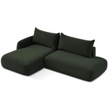 Makamii Temno zelena raztegljiva kotna sedežna garnitura (levi kot/z ležalnikom) Hale – | Shoptok.si