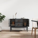  Komoda siva 110 x 40 x 78 cm od masivne borovine | Eponuda.com
