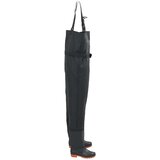  Visoke čizme za vodu do prsa s pojasom crne veličina 45 | shoptok.hr