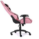 BIT FORCE KHAN F-2D igraća stolica s potpornim jastučićima, tkanina, 2D naslon za ruke, nosivost 150kg, rozo/crna | shoptok.hr